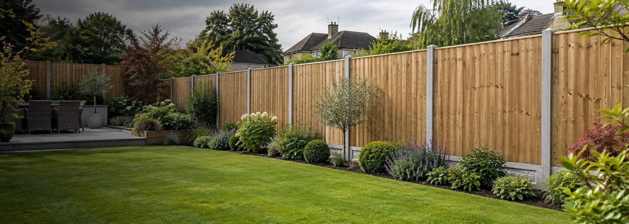 Illustrative garden fencing